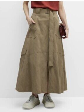 Fabiana Filippi Cargo Maxi Skirt New 50IT